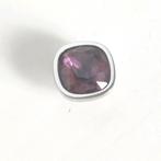 Zilverkleurige Melano twisted circular burgundy 12,5mm, Sieraden, Tassen en Uiterlijk, Bedels, Verzenden
