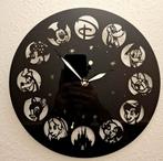 Disney wandklok 30 cm zwart acryl, Ophalen of Verzenden, Nieuw, Analoog, Wandklok
