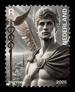 2025 Crypto Stamp Hermes ZWART ( crypto postzegel ) Postfris, Postzegels en Munten, Postzegels | Nederland, Ophalen of Verzenden