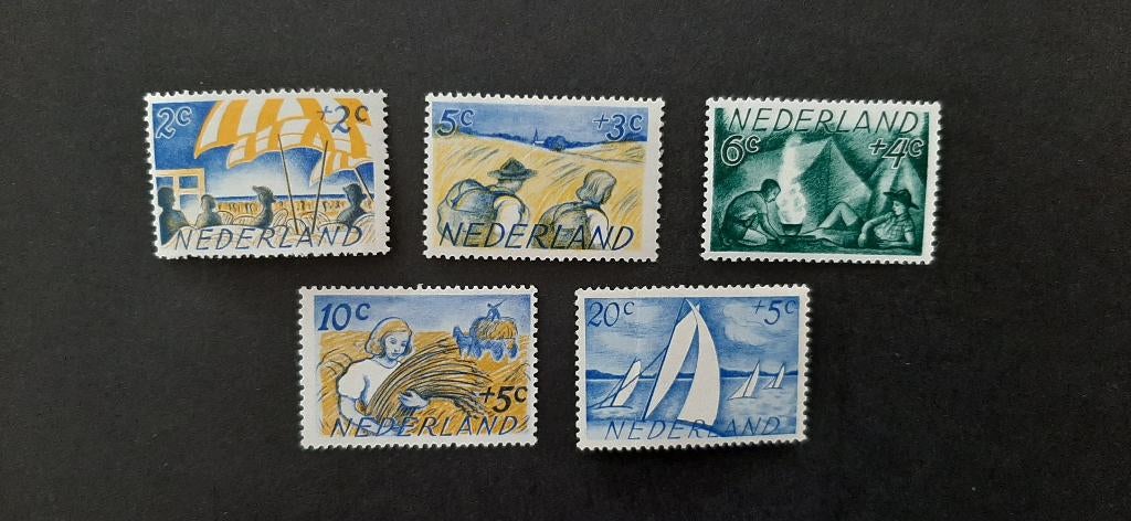 Nederland 1949 nvph 513/517 ongebruikt (Davo), Ophalen of Verzenden, Na 1940, Postfris