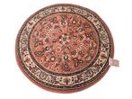 Vintage oosters rond wol vloerkleed Pink floral 80x80cm