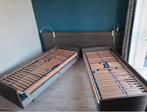 Senioren bed met elektrische lattenbodem, Ophalen, 90 cm, Eenpersoons, Bruin