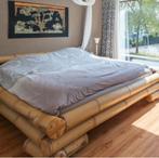 Bamboe bed incl bamboe lattenbodem en nachtkastjes, Huis en Inrichting, Slaapkamer | Bedden, Ophalen, Overige materialen, Overige kleuren