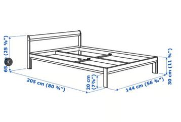 Ikea Neiden Bedframe + Matras 140x200cm - afbeelding 3