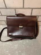 Bruine leren laptoptas Castelijn&Beerens, Computers en Software, Laptoptassen, Ophalen of Verzenden, Gebruikt