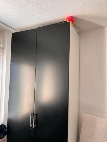 IKEA Pax kast 100x58x236 - Wit frame, zwarte deuren - afbeelding 2