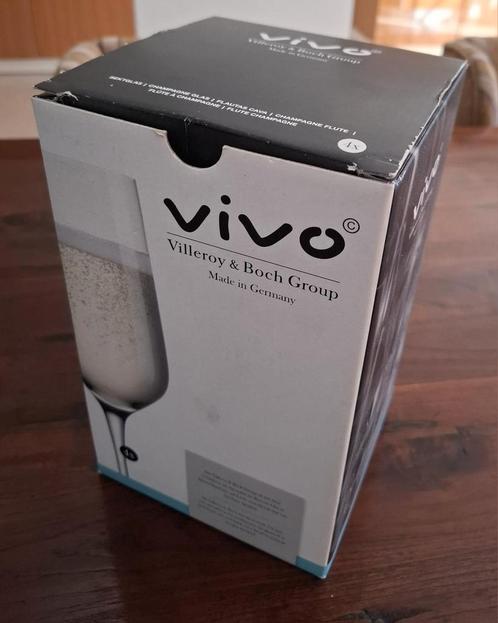 Villeroy & Boch Vivo Champagne Glazen - 4 stuks, Huis en Inrichting, Keuken | Servies, Nieuw, Glas of Glazen, Effen, Glas, Ophalen