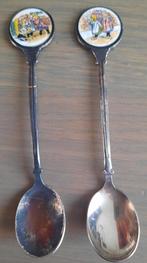 2 verzilverde lepeltjes Nieuwpoort pleet, Antiek en Kunst, Ophalen of Verzenden