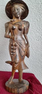 Mooie Balinese dame 33 cm Coromandelhout, Antiek en Kunst, Verzenden