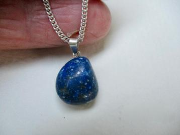 Hanger van Lapis Lazuli met een 835 zilveren hangoog   beschikbaar voor biedingen