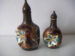 2 Zenith Gouda plateel keramiek deukflessen op schaal jr1925, Antiek en Kunst, Ophalen of Verzenden