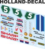 Decals Honda NSR250 Wilco Zeelenberg 1991 1/12, Ophalen of Verzenden, Nieuw, Groter dan 1:32