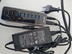 Anker 60W 7-Port USB 3.0 Data Hub with 3 PowerIQ Charging, Ophalen, Laptop, Nieuw, USB-hub