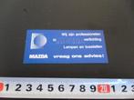 sticker MAZDA verlichting Lampen en toestellen *, Ophalen, Zo goed als nieuw