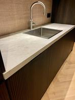 Caressi spoelbak met Deco Legno aanrechtblad 180 cm, Huis en Inrichting, Keuken | Keukenelementen, Ophalen, Gebruikt, Crème, 150 tot 200 cm