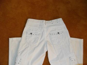 iL DOLCE wit katoenen zomer broek/jeans mt 36, NIEUW!