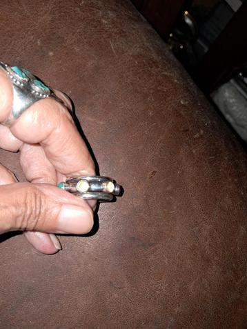 Spinningring zilver 925 (half)edelstenen.  beschikbaar voor biedingen