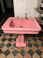 Royal Sphinx jaren 30 Vintage Roze Wastafel met Poot, Huis en Inrichting, Badkamer | Badkamermeubels, Ophalen, Gebruikt, 50 tot 100 cm
