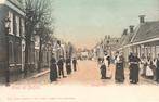Delfzijl - Landstraat met volk, Ophalen of Verzenden, Voor 1920, Ongelopen, Groningen