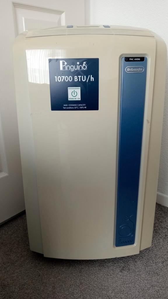 Mobiele airco DeLonghi pac an96, Witgoed en Apparatuur, Airco's, Zo goed als nieuw, Mobiele airco, 60 tot 100 m³, 3 snelheden of meer