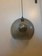 Hanglamp getinte glazen bol, Ophalen of Verzenden, Zo goed als nieuw, Glas, Minder dan 50 cm