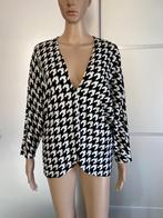 i41 Only maat S=36 oversized fijn-gebreid vest zwart/wit, Only, Wit, Ophalen of Verzenden, Zo goed als nieuw