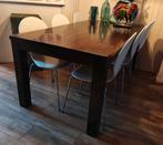 Donkerhouten eettafel, Huis en Inrichting, Tafels | Eettafels, Ophalen, Gebruikt, 50 tot 100 cm, Vijf personen of meer