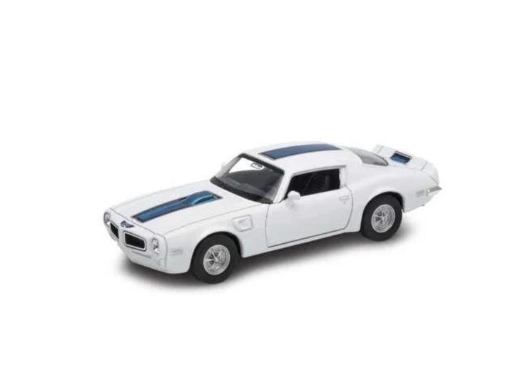 Pontiac Firebird Trans-Am 1972 Wit/Blauwe strepen, Hobby en Vrije tijd, Modelauto's | Overige schalen, Nieuw, Auto, Ophalen of Verzenden