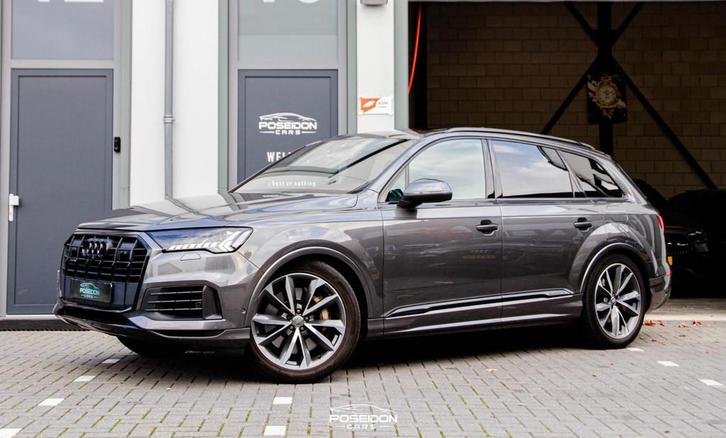 Audi Q7 55 TFSIe Quattro S-Line | PANO | TREKHAAK | KEYLESS, Auto's, Audi, Bedrijf, Te koop, Q7, 4x4, ABS, Achteruitrijcamera