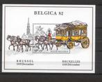 België 1982 Blok BELGICA tentoonstelling Postkoets **, Verzenden, Orginele gom, Postfris, Postfris