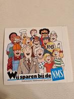 3942 Vintage NMS Spaarbank Sticker, Ophalen of Verzenden, Gebruikt