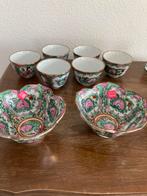 Chinees Rose Medallion porseleinen kom kopjes, Antiek en Kunst, Ophalen of Verzenden