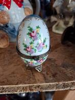 Limoges Porselein Ei met Bloemen, Ophalen of Verzenden