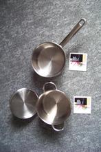 Te koop: Steelpan en kookpan Lyon hema, Ophalen of Verzenden, Zo goed als nieuw, Rvs, Kookpan of Snelkookpan
