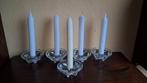 4 Royal Leerdam kristallen ster kandelaren, Antiek en Kunst, Ophalen of Verzenden