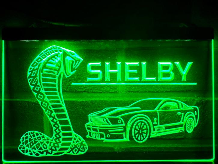 Led lichtbord MUSTANG SHELBY, Verzamelen, Merken en Reclamevoorwerpen, Nieuw, Lichtbak of (neon) lamp, Ophalen of Verzenden