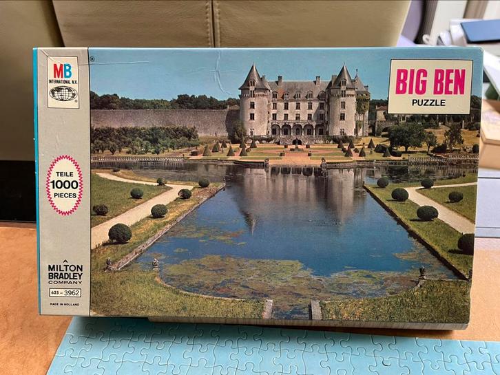 MB, kasteel Frankrijk La Roche Courbon, Hobby en Vrije tijd, Denksport en Puzzels, Gebruikt, Legpuzzel, 500 t/m 1500 stukjes, Ophalen of Verzenden