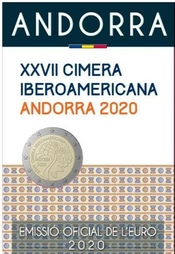 Speciale 2 Euro munt ANDORRA 2020 "Iberoamericana". beschikbaar voor biedingen