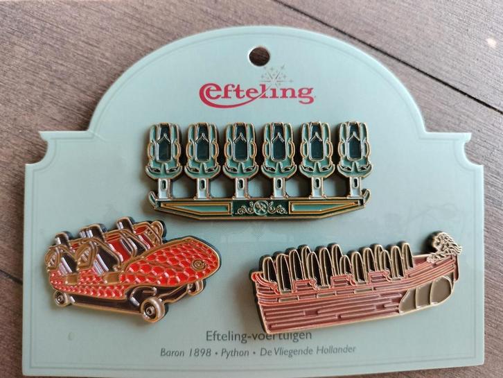 Efteling pin: serie Efteling voertuigen (achtbanen), Verzamelen, Efteling, Nieuw, Button of Speldje, Verzenden