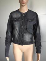 B1693 Cream grijs spijkerjasje jeans jasje blazer Maat 36=S, Jasje, Grijs, Ophalen of Verzenden, Zo goed als nieuw