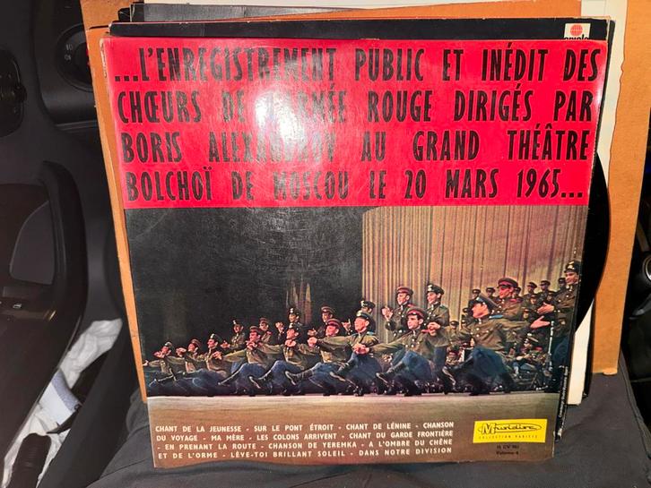 Rode Leger Koor - Bolshoi Theater 1965 LP, Cd's en Dvd's, Vinyl | Wereldmuziek, Gebruikt, Overige soorten, 12 inch, Ophalen of Verzenden