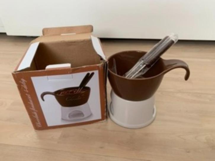 Chocolade Fondue set 4-delig NIEUW, Witgoed en Apparatuur, Fonduesets, Nieuw, Fondueset, Waxinelicht, Ophalen of Verzenden