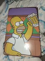 Homer Simpson Bier Metalen Bord, Huis en Inrichting, Ophalen, Nieuw