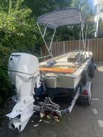 Boston Whaler 15 classic Evinrude Etec 90pk met trailer, Watersport en Boten, Vis- en Consoleboten, Gebruikt, Ophalen, 70 pk of meer