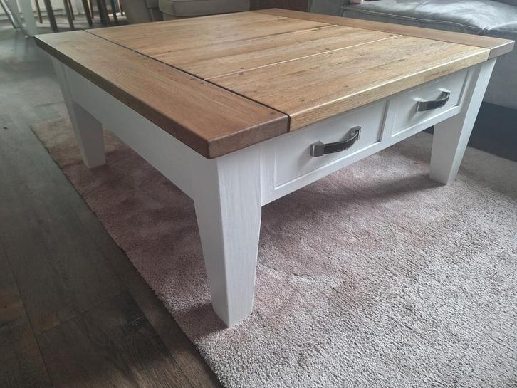 Bommel Silvercreek salontafel 1x1 meter., Huis en Inrichting, Tafels | Salontafels, Zo goed als nieuw, Minder dan 50 cm, 50 tot 100 cm