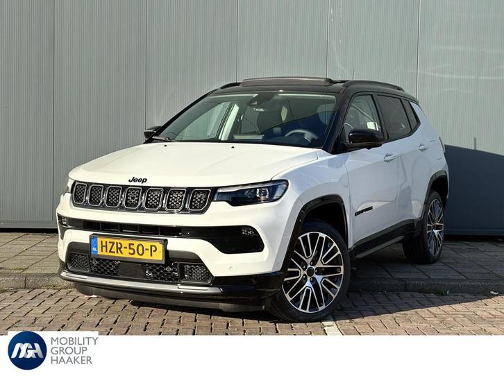 Jeep Compass 4xe 240 Plug-in Hybrid Electric Summit Apple ca, Auto's, Jeep, Bedrijf, Te koop, Compass, 360° camera, 4x4, ABS, Achteruitrijcamera
