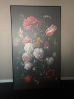Bloemen schilderij, Huis en Inrichting, Ophalen of Verzenden, Zo goed als nieuw, Schilderij, 75 tot 100 cm