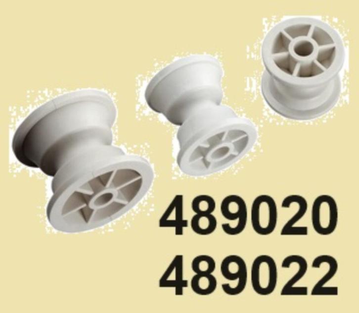 Twee maten losse (anker)rollen Ø70 x 58/61mm + Ø54 x 44/50mm, Watersport en Boten, Accessoires en Onderhoud, Nieuw, Ophalen of Verzenden