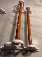 Vintage Decoratieve Houten/Metalen Steunen, Minder dan 50 cm, Gebruikt, Wit, Ophalen of Verzenden
