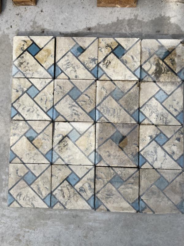 nr. 107 keramische retro tegel, 7m2, Doe-het-zelf en Verbouw, Tegels